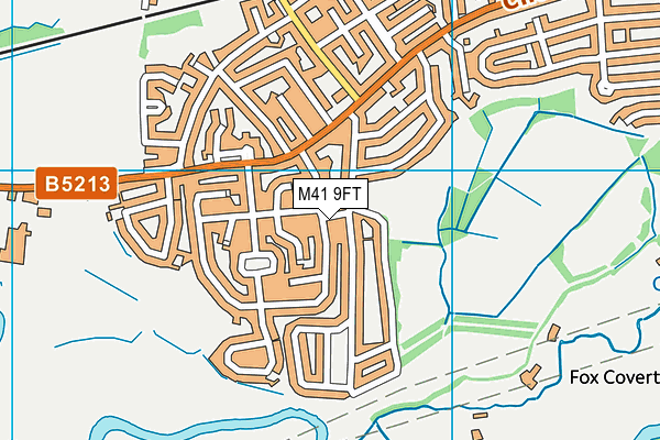 M41 9FT map - OS VectorMap District (Ordnance Survey)