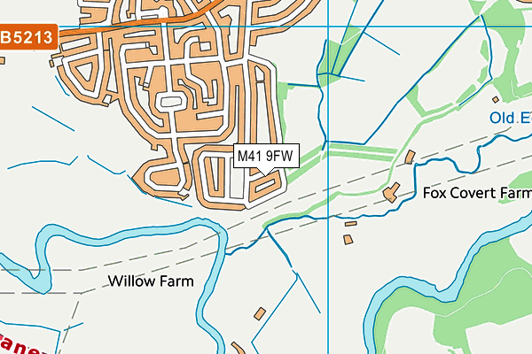 M41 9FW map - OS VectorMap District (Ordnance Survey)