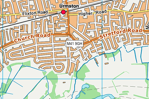 M41 9GH map - OS VectorMap District (Ordnance Survey)