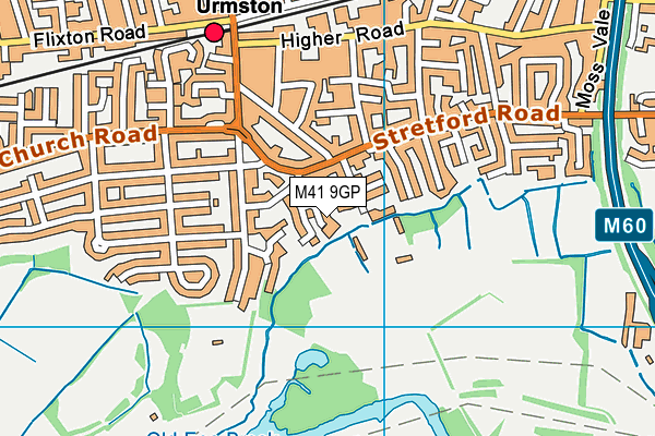 M41 9GP map - OS VectorMap District (Ordnance Survey)