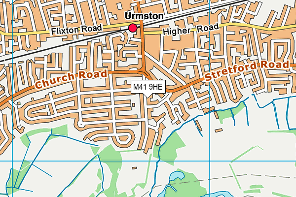 M41 9HE map - OS VectorMap District (Ordnance Survey)