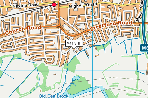 M41 9HH map - OS VectorMap District (Ordnance Survey)