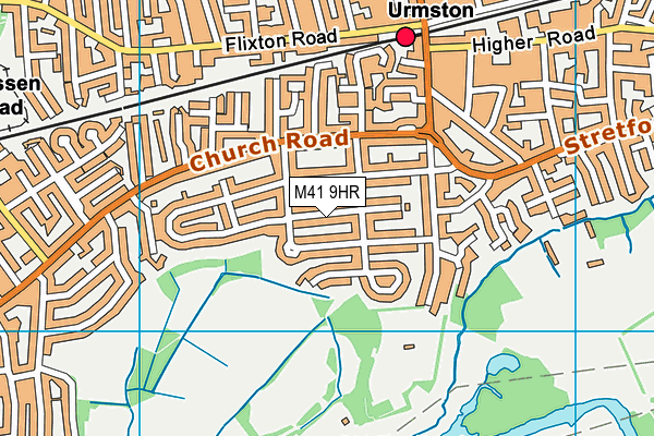 M41 9HR map - OS VectorMap District (Ordnance Survey)