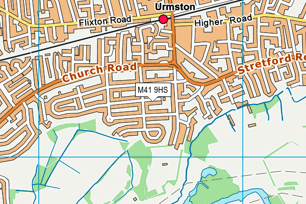 M41 9HS map - OS VectorMap District (Ordnance Survey)