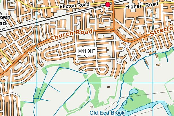 M41 9HT map - OS VectorMap District (Ordnance Survey)