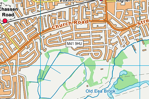 M41 9HU map - OS VectorMap District (Ordnance Survey)