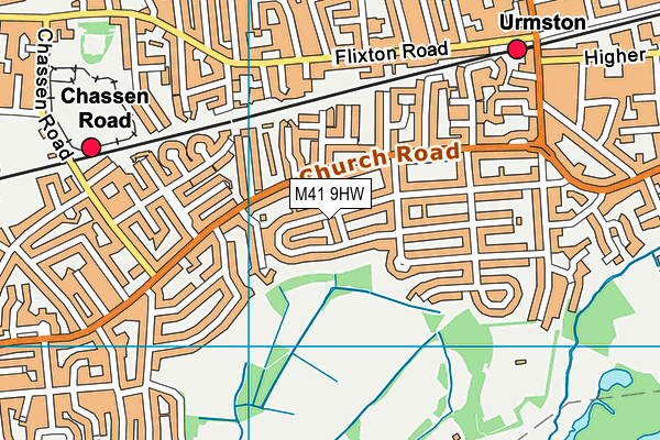 M41 9HW map - OS VectorMap District (Ordnance Survey)