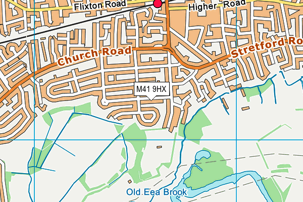 M41 9HX map - OS VectorMap District (Ordnance Survey)