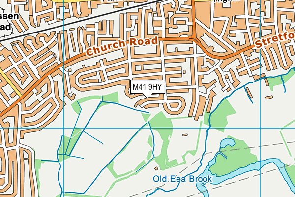 M41 9HY map - OS VectorMap District (Ordnance Survey)