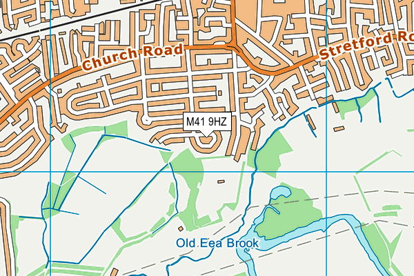 M41 9HZ map - OS VectorMap District (Ordnance Survey)