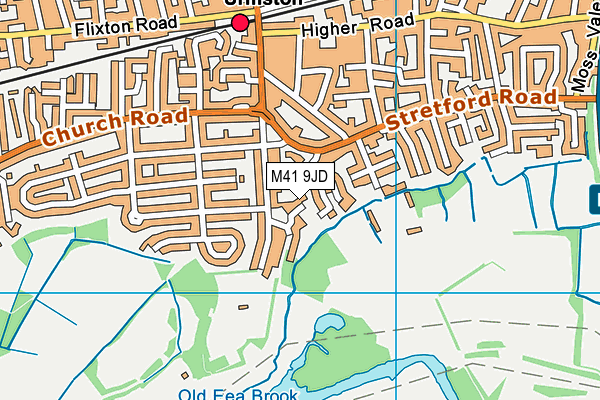 M41 9JD map - OS VectorMap District (Ordnance Survey)