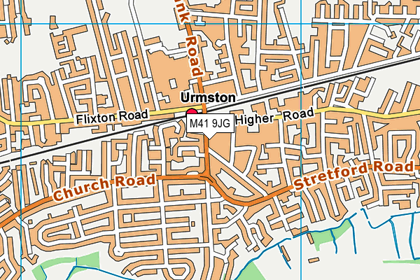 M41 9JG map - OS VectorMap District (Ordnance Survey)