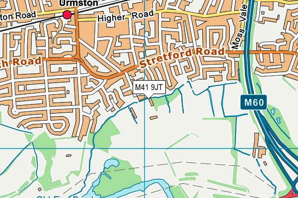 M41 9JT map - OS VectorMap District (Ordnance Survey)