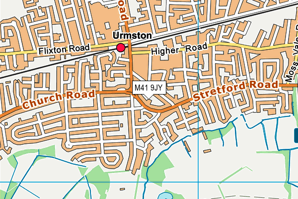 M41 9JY map - OS VectorMap District (Ordnance Survey)