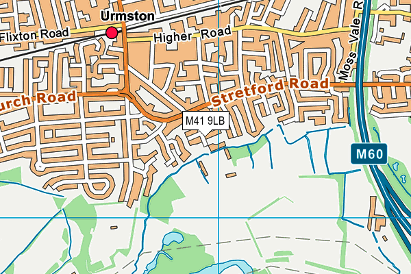M41 9LB map - OS VectorMap District (Ordnance Survey)