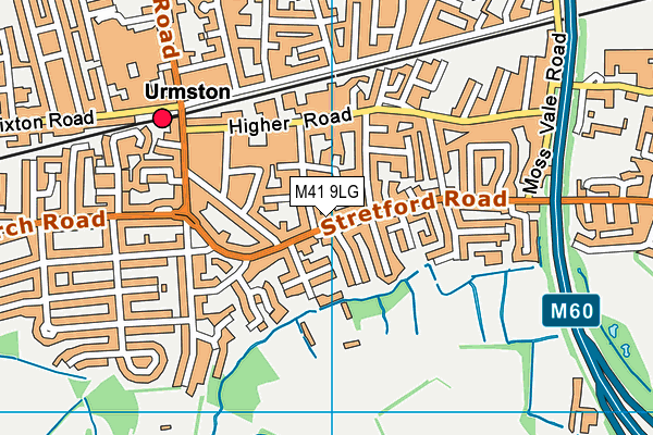 M41 9LG map - OS VectorMap District (Ordnance Survey)