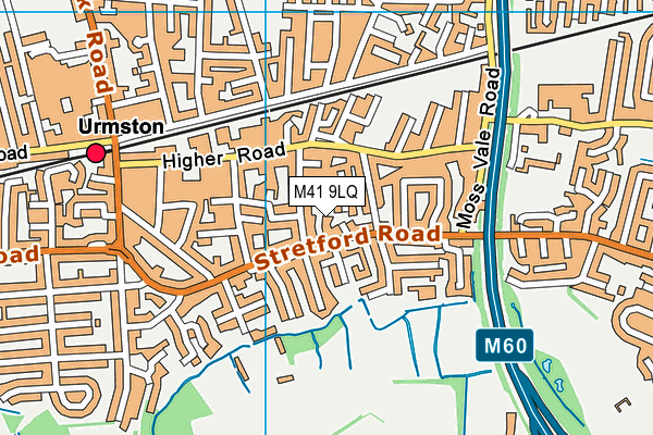 M41 9LQ map - OS VectorMap District (Ordnance Survey)