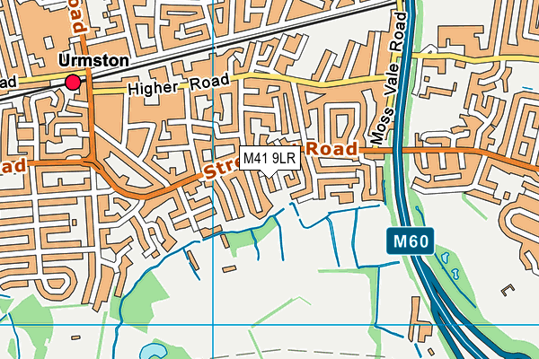 M41 9LR map - OS VectorMap District (Ordnance Survey)