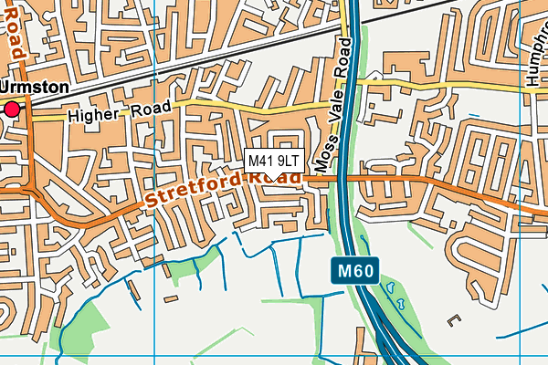 M41 9LT map - OS VectorMap District (Ordnance Survey)