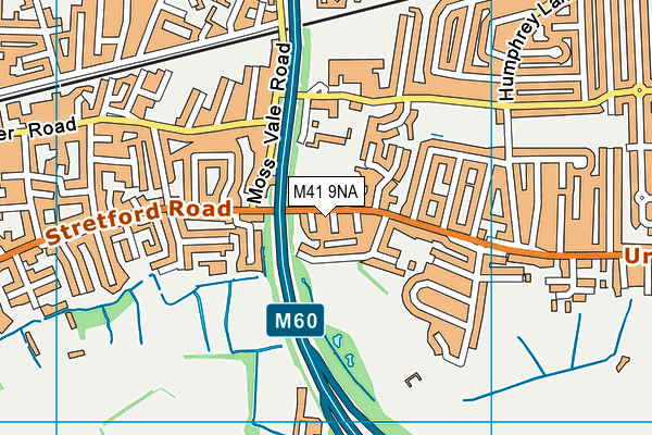 M41 9NA map - OS VectorMap District (Ordnance Survey)