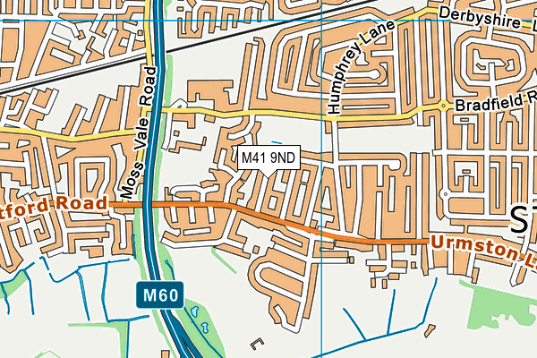 M41 9ND map - OS VectorMap District (Ordnance Survey)