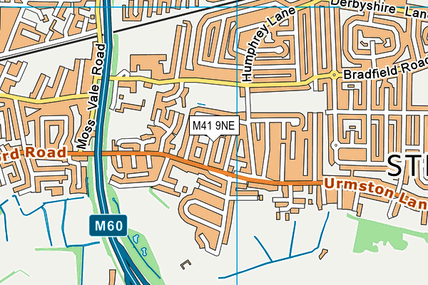 M41 9NE map - OS VectorMap District (Ordnance Survey)
