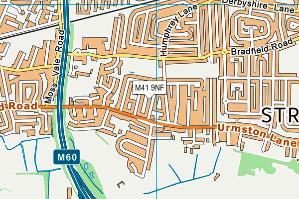 M41 9NF map - OS VectorMap District (Ordnance Survey)