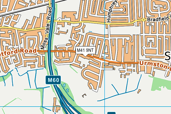 M41 9NT map - OS VectorMap District (Ordnance Survey)