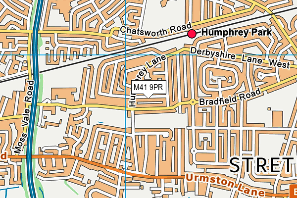 M41 9PR map - OS VectorMap District (Ordnance Survey)