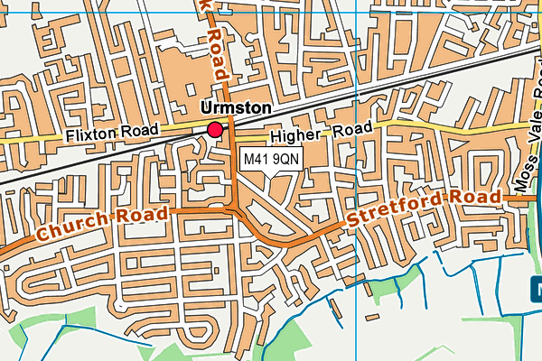 M41 9QN map - OS VectorMap District (Ordnance Survey)