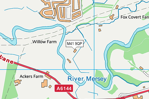 M41 9QP map - OS VectorMap District (Ordnance Survey)