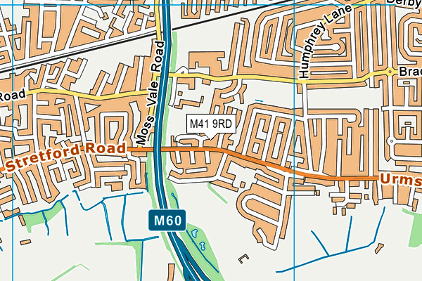 M41 9RD map - OS VectorMap District (Ordnance Survey)