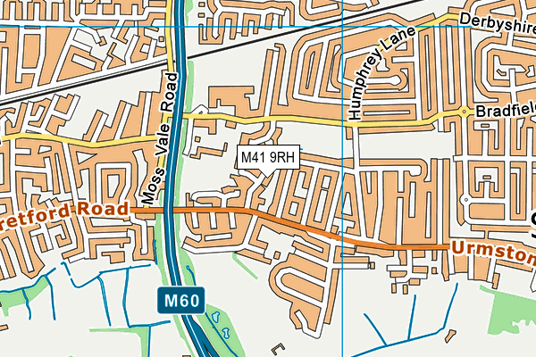 M41 9RH map - OS VectorMap District (Ordnance Survey)