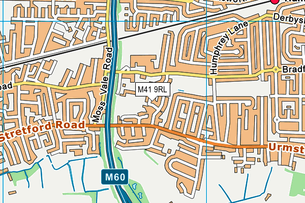 M41 9RL map - OS VectorMap District (Ordnance Survey)