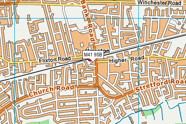 M41 9SB map - OS VectorMap District (Ordnance Survey)