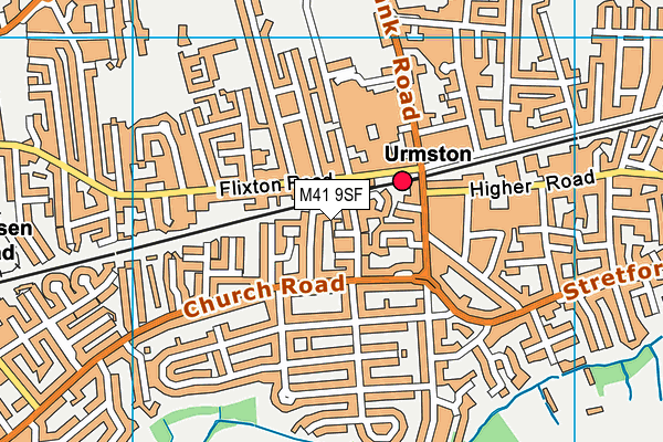 M41 9SF map - OS VectorMap District (Ordnance Survey)