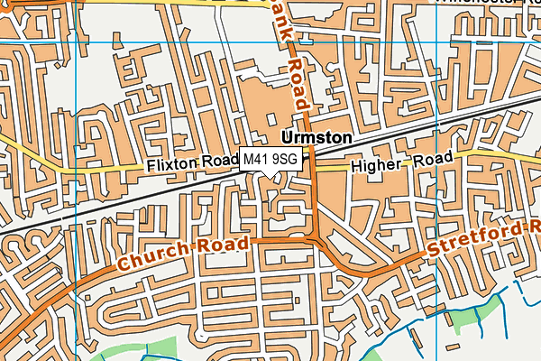 M41 9SG map - OS VectorMap District (Ordnance Survey)