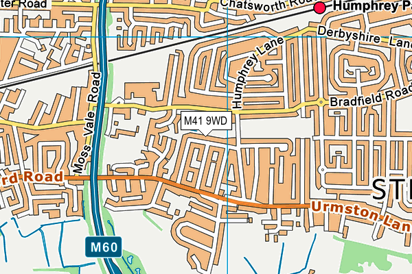 M41 9WD map - OS VectorMap District (Ordnance Survey)