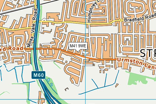 M41 9WE map - OS VectorMap District (Ordnance Survey)