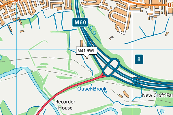 M41 9WL map - OS VectorMap District (Ordnance Survey)