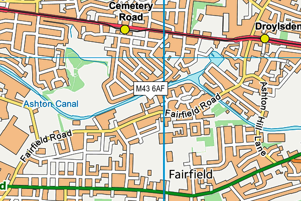 Fairfield Road Primary School map (M43 6AF) - OS VectorMap District (Ordnance Survey)