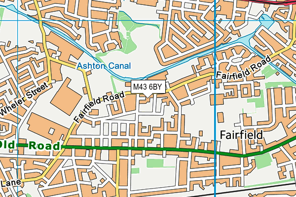 M43 6BY map - OS VectorMap District (Ordnance Survey)