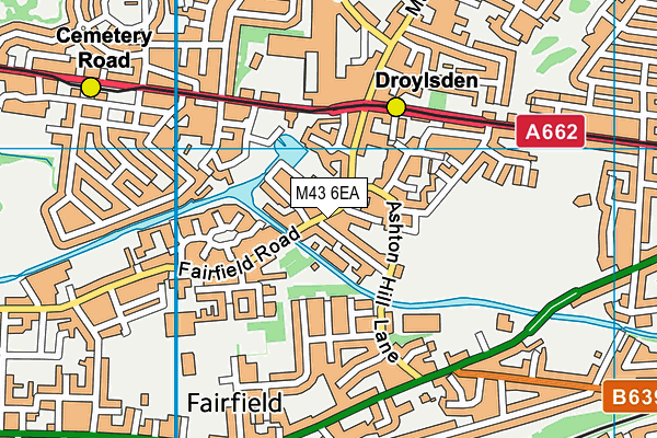 M43 6EA map - OS VectorMap District (Ordnance Survey)