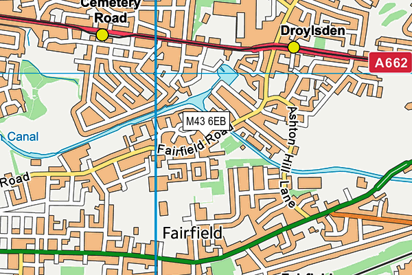 M43 6EB map - OS VectorMap District (Ordnance Survey)