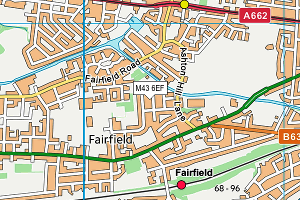 M43 6EF map - OS VectorMap District (Ordnance Survey)