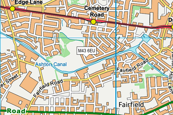 M43 6EU map - OS VectorMap District (Ordnance Survey)