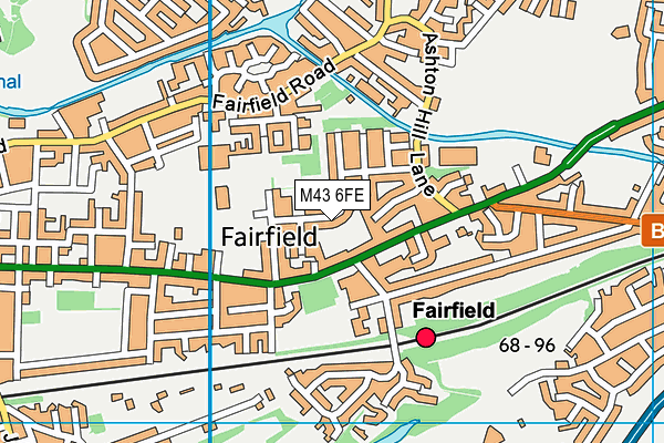 M43 6FE map - OS VectorMap District (Ordnance Survey)