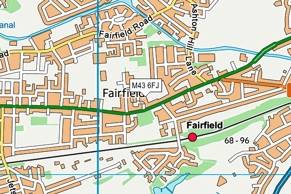 M43 6FJ map - OS VectorMap District (Ordnance Survey)