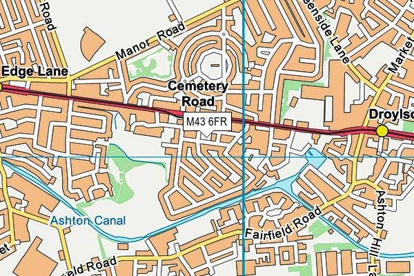 M43 6FR map - OS VectorMap District (Ordnance Survey)