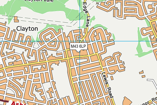 M43 6LP map - OS VectorMap District (Ordnance Survey)